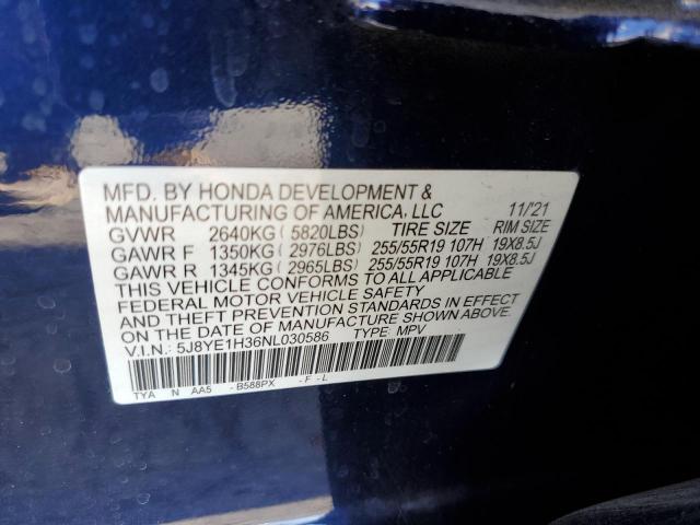2022 ACURA MDX - 5J8YE1H36NL030586