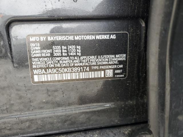 2019 BMW 530E WBAJA9C50KB389174