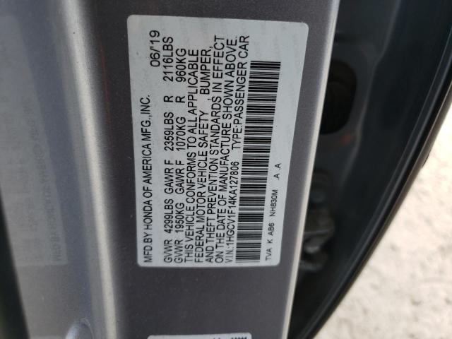 2019 HONDA ACCORD LX - 1HGCV1F14KA127806