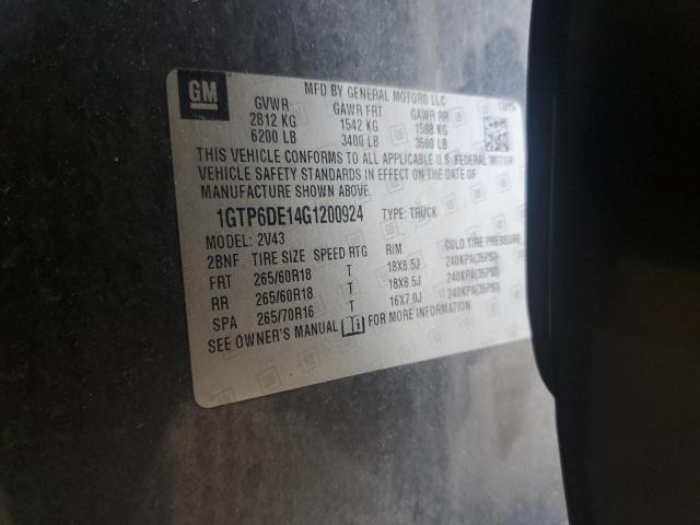 2016 GMC CANYON SLT 1GTP6DE14G1200924