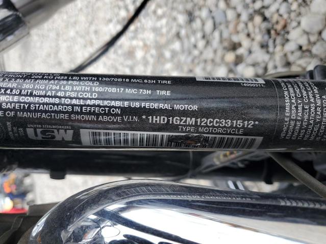 2012 HARLEY-DAVIDSON FLD SWITCH 1HD1GZM12CC331512
