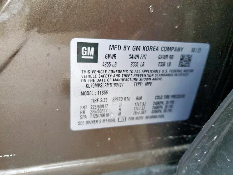 2021 CHEVROLET TRAILBLAZE - KL79MVSL2MB180427