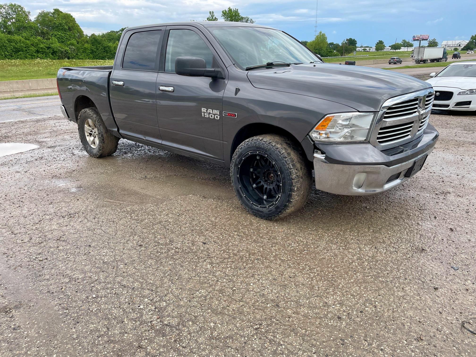 RAM 1500 SLT 2015 charcoal crew pic diesel 1C6RR7LM6FS609442 photo #1