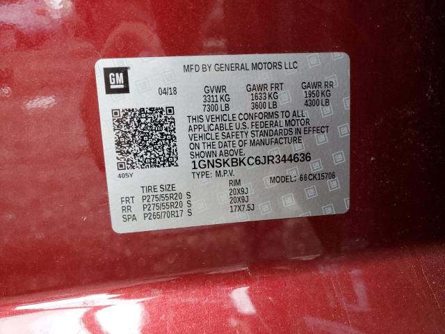 2018 CHEVROLET TAHOE K150 - 1GNSKBKC6JR344636