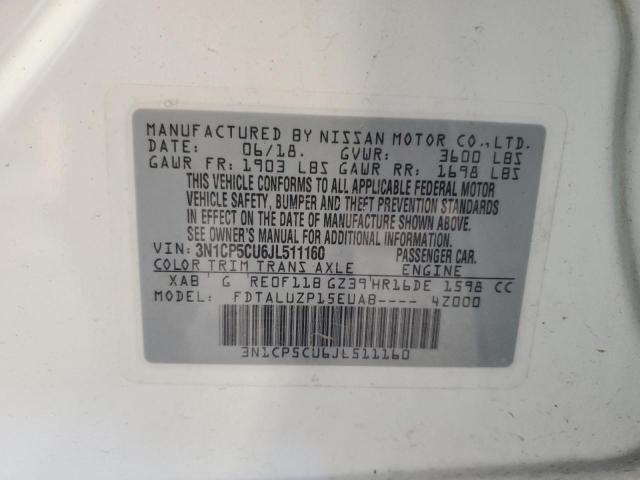 2018 NISSAN KICKS S - 3N1CP5CU6JL511160