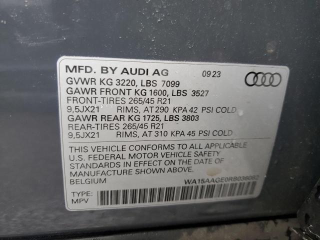 2024 AUDI Q8 E-TRON WA15AAGE0RB036082