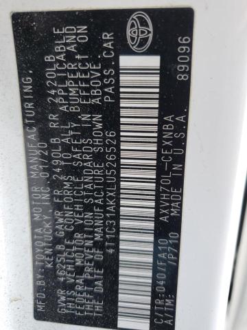 2020 TOYOTA CAMRY LE - 4T1C31AKXLU526526