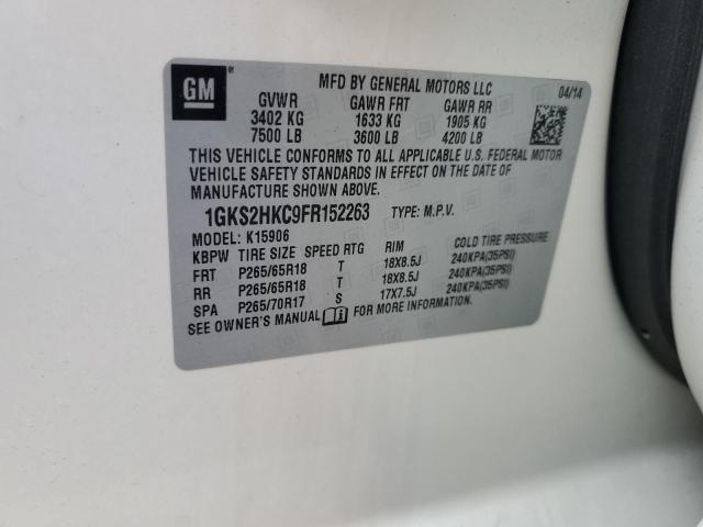 2015 GMC YUKON XL K 1GKS2HKC9FR152263