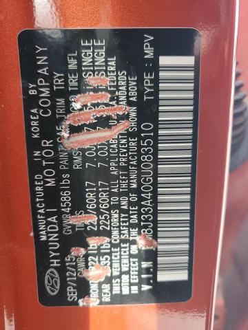 2016 HYUNDAI TUCSON LIM - KM8J33A40GU083510