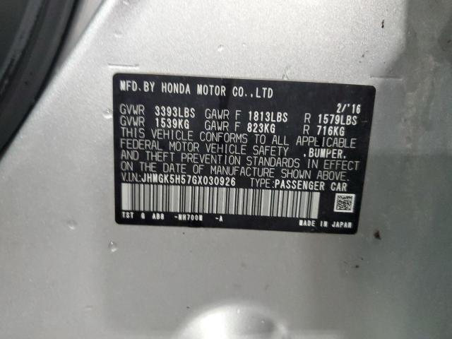 2016 HONDA FIT LX - JHMGK5H57GX030926