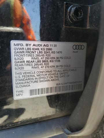 2021 AUDI Q7 PREMIUM - WA1LXAF76MD021317