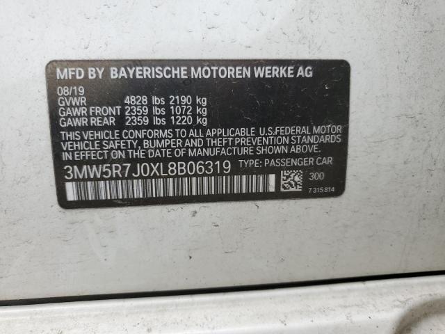 2020 BMW 330XI 3MW5R7J0XL8B06319