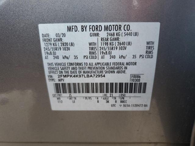 2020 FORD EDGE TITAN - 2FMPK4K97LBA72954