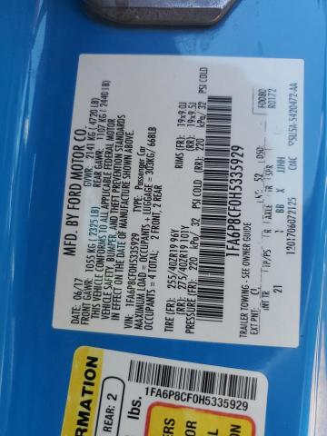 2017 FORD MUSTANG GT 1FA6P8CF0H5335929