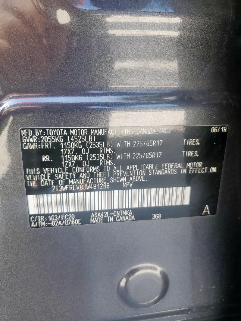 2018 TOYOTA RAV4 ADVEN 2T3WFREV8JW481288