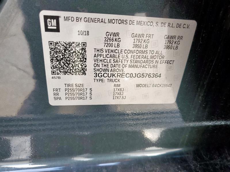 2018 CHEVROLET SILVERADO - 3GCUKREC0JG576364