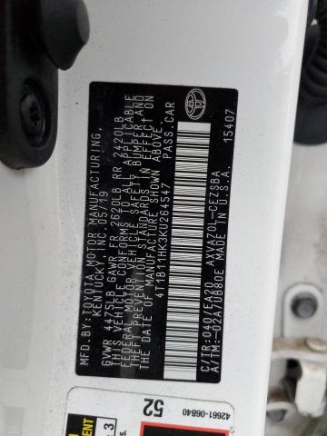 2019 TOYOTA CAMRY L - 4T1B11HK3KU264547