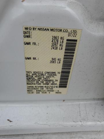 2022 NISSAN ALTIMA SR - 1N4BL4CV4NN407026