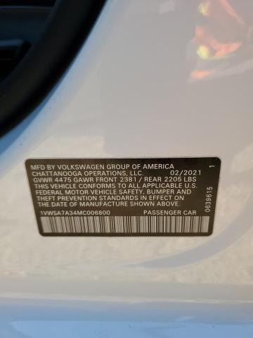 2021 VOLKSWAGEN PASSAT SE #3301930439
