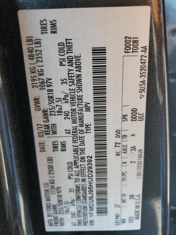 2017 FORD ESCAPE TIT - 1FMCU9J95HUD29392