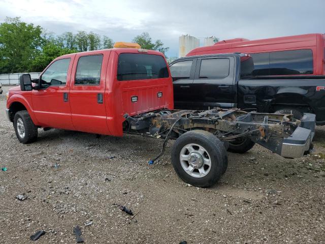 FORD F350 SUPER 2015 red crew pic diesel 1FT8W3BT2FED45763 photo #3