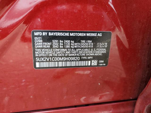 5ux2v1c00m9h09820 - 2021 Bmw x4 xdrive30i - #58489425