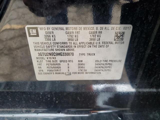 2017 GMC SIERRA K15 - 3GTU2NEC9HG330870