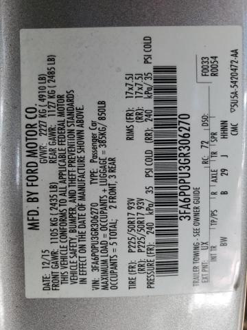2016 FORD FUSION SE - 3FA6P0PU3GR306270