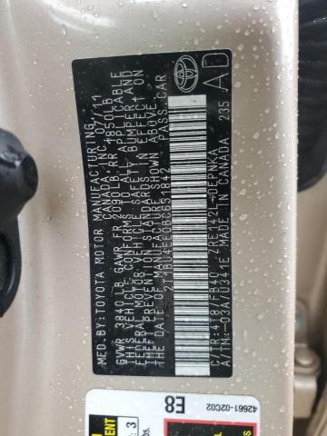 2011 TOYOTA COROLLA BA - 2T1BU4EE0BC651842