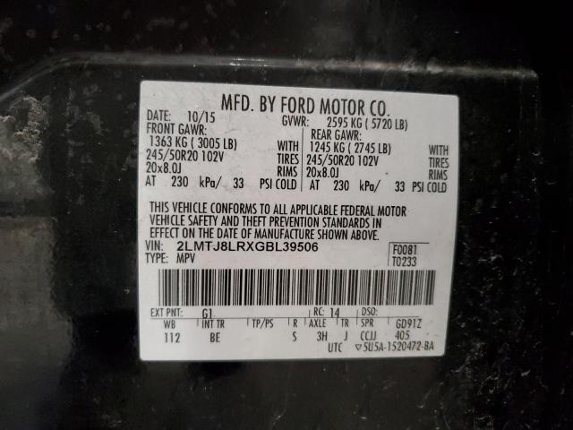 2016 LINCOLN MKX RESERV 2LMTJ8LRXGBL39506