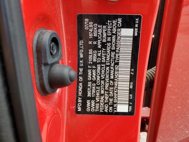 2018 HONDA CIVIC SPOR - SHHFK7H49JU426162