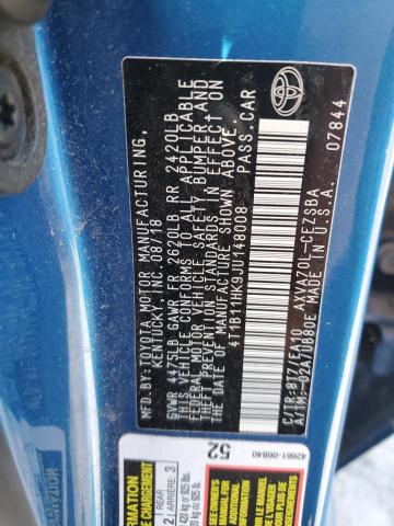 2018 TOYOTA CAMRY L - 4T1B11HK9JU148008