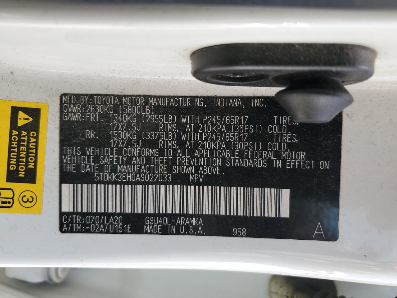 TOYOTA HIGHLANDER SE