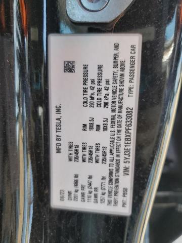 2023 TESLA MODEL 3 - 5YJ3E1EBXPF633082