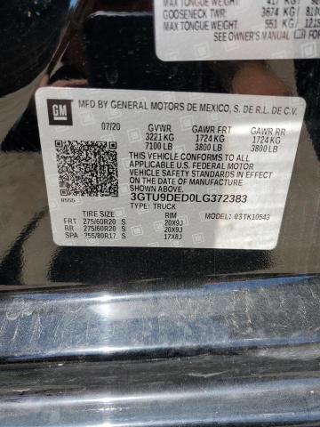 2020 GMC SIERRA K15 3GTU9DED0LG372383