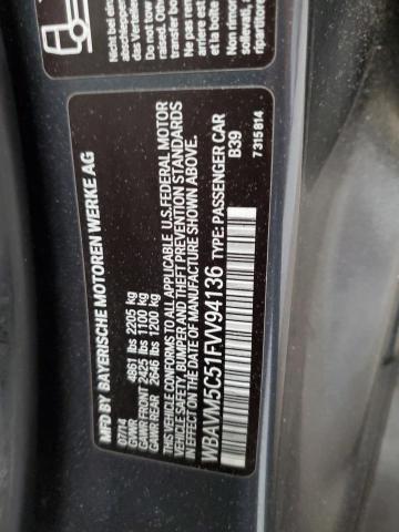 2015 BMW X1 XDRIVE3 WBAVM5C51FVV94136