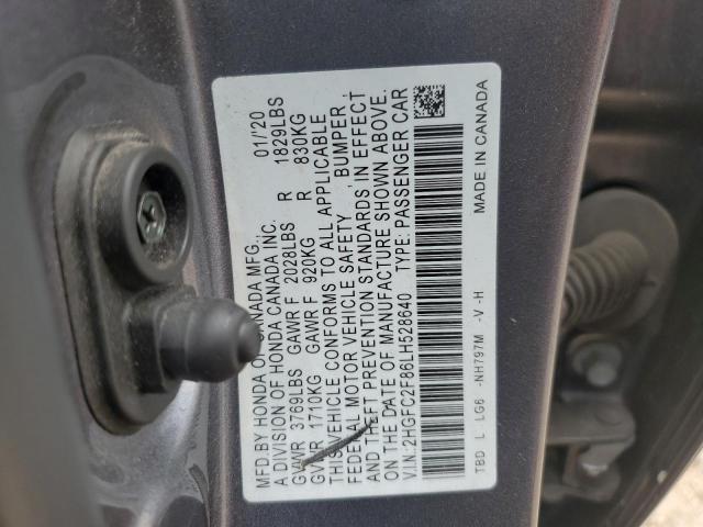 2020 HONDA CIVIC SPOR - 2HGFC2F86LH528640