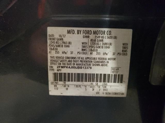2018 FORD EDGE SEL - 2FMPK4J89JBB13378