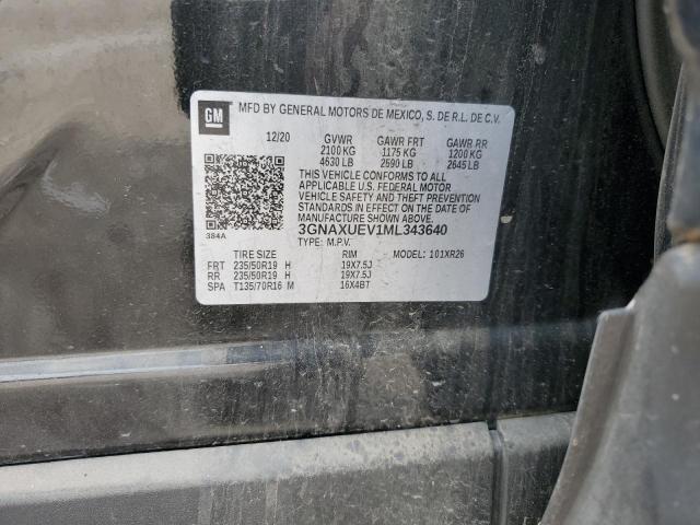 2021 CHEVROLET EQUINOX LT - 3GNAXUEV1ML343640