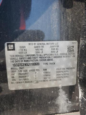 2018 CHEVROLET COLORADO L - 1GCGTCENXJ1180689