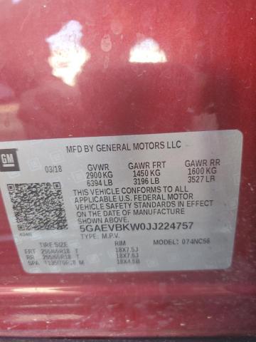 2018 BUICK ENCLAVE PR 5GAEVBKW0JJ224757