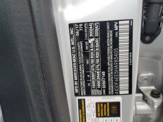 2017 MERCEDES-BENZ GLS 450 4M 4JGDF6EE5HA985405
