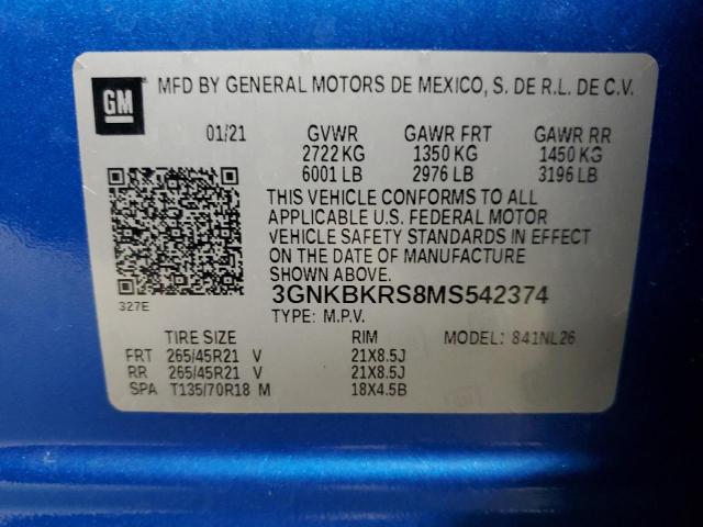 2021 CHEVROLET BLAZER RS - 3GNKBKRS8MS542374