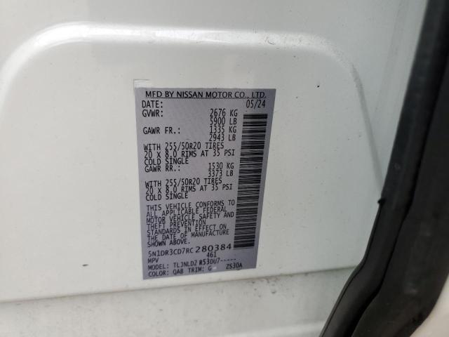 2024 NISSAN PATHFINDER SL 5N1DR3CD7RC280384