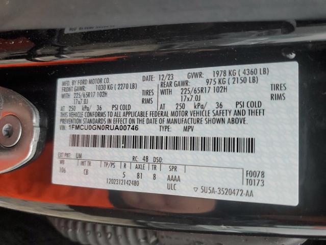 2024 FORD ESCAPE ACT 1FMCU0GN0RUA00746