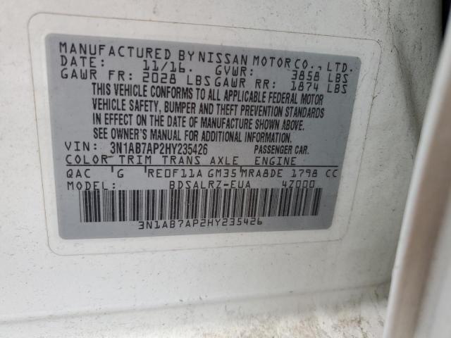 2017 NISSAN SENTRA S - 3N1AB7AP2HY235426