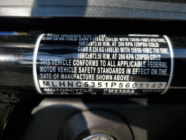 2023 HONDA CMX300 A MLHNC5351P5601140