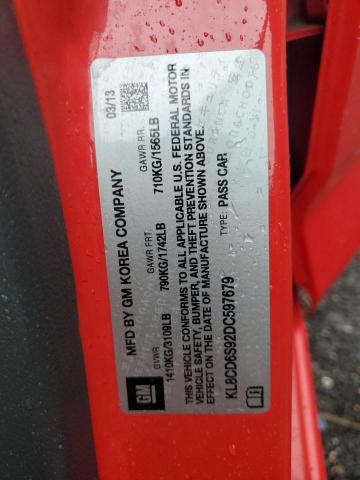 2013 CHEVROLET SPARK 1LT #3297009342