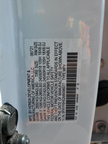 2021 HONDA PILOT EXL - 5FNYF6H52MB096077