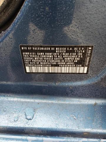 2017 VOLKSWAGEN JETTA SE 3VWB67AJ8HM274933